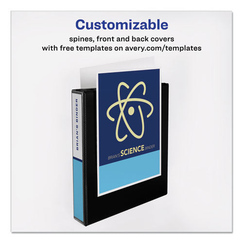 Economy View Binder With Round Rings , 3 Rings, 1.5