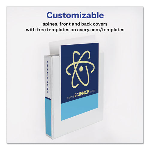 Economy View Binder With Round Rings , 3 Rings, 1.5