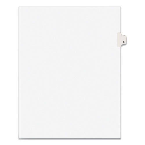 Preprinted Legal Exhibit Side Tab Index Dividers, Avery Style, 10-tab, 6, 11 X 8.5, White, 25/pack