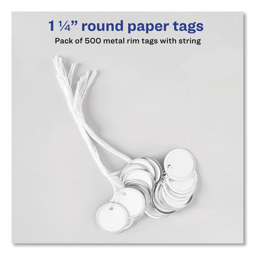 Heavyweight Stock Metal Rim Tags, 1.25