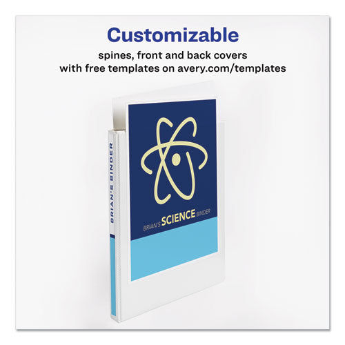 Durable View Binder With Durahinge And Slant Rings, 3 Rings, 0.5