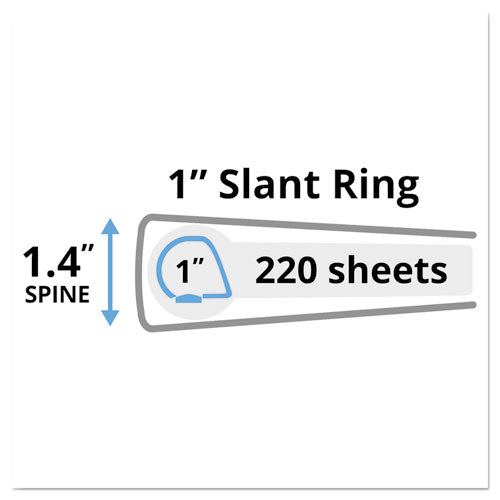 Durable View Binder With Durahinge And Slant Rings, 3 Rings, 1