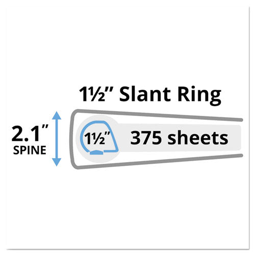 Durable View Binder With Durahinge And Slant Rings, 3 Rings, 1.5