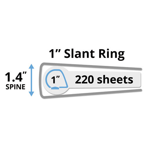 Durable View Binder With Durahinge And Slant Rings, 3 Rings, 1
