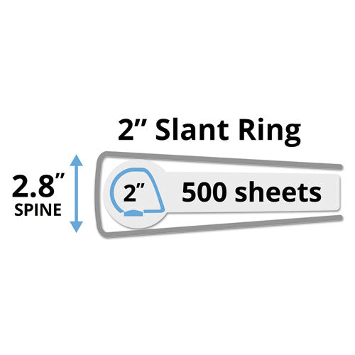 Durable View Binder With Durahinge And Slant Rings, 3 Rings, 2