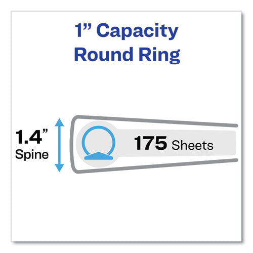Flexi-view Binder With Round Rings, 3 Rings, 1