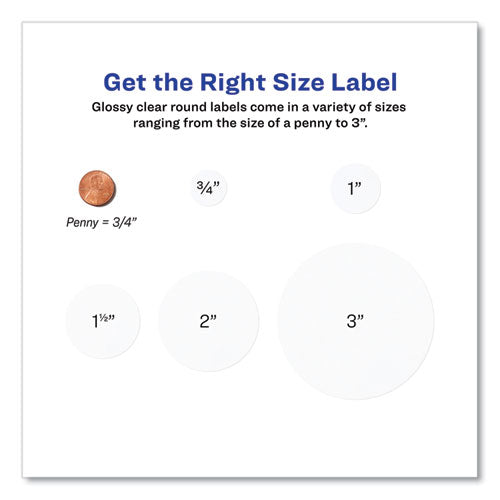 Round Print-to-the Edge Labels With Sure Feed And Easy Peel, 2