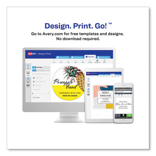 Round Print-to-the Edge Labels With Sure Feed And Easy Peel, 2