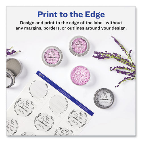 Round Print-to-the Edge Labels With Sure Feed And Easy Peel, 2