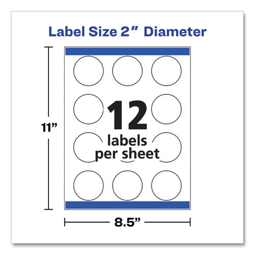 Round Print-to-the Edge Labels With Sure Feed And Easy Peel, 2
