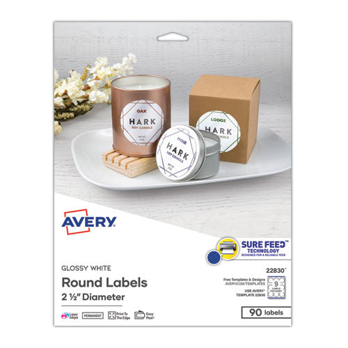 Round Print-to-the Edge Labels With Surefeed, 2.5