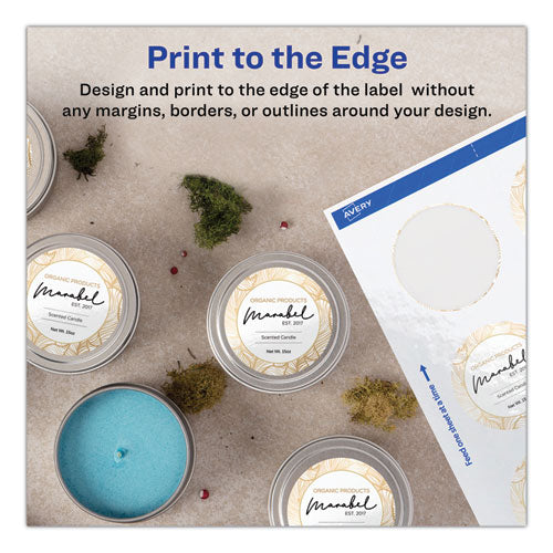 Round Print-to-the Edge Labels With Surefeed, 2.5