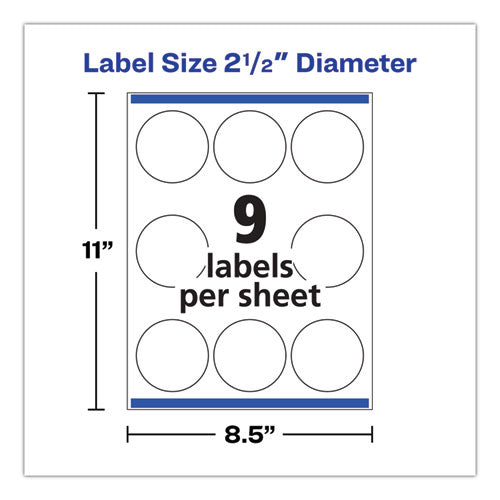 Round Print-to-the Edge Labels With Surefeed, 2.5