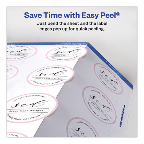 Round Print-to-the Edge Labels With Surefeed, 2.5