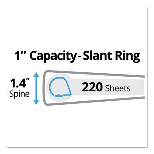 Durable Non-view Binder With Durahinge And Slant Rings, 3 Rings, 1