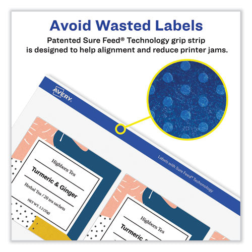 Vibrant Inkjet Color-print Labels W/ Sure Feed, 1.5