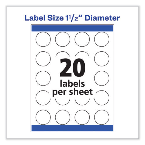 Vibrant Inkjet Color-print Labels W/ Sure Feed, 1.5