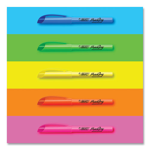 Brite Liner Highlighter, Fluorescent Green Ink, Chisel Tip, Green/black Barrel, Dozen