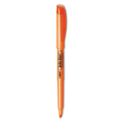 Brite Liner Highlighter, Assorted Ink Colors, Chisel Tip, Assorted Barrel Colors, 5/set