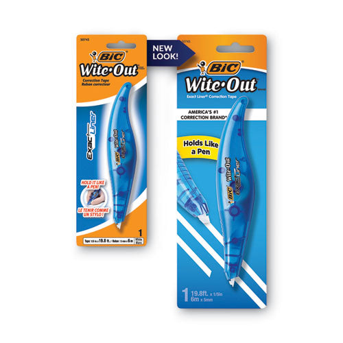 Wite-out Brand Exact Liner Correction Tape, Non-refillable, Blue Applicator, 0.2