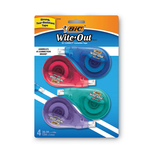 Wite-out Ez Correct Correction Tape, Non-refillable, Randomly Assorted Applicator Colors, 0.17