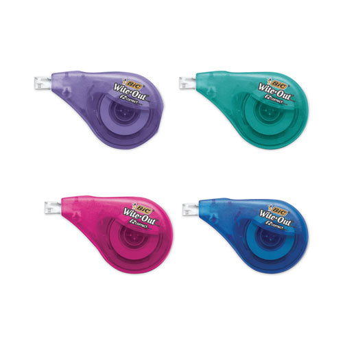 Wite-out Ez Correct Correction Tape, Non-refillable, Randomly Assorted Applicator Colors, 0.17