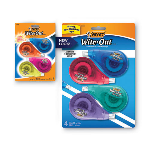 Wite-out Ez Correct Correction Tape, Non-refillable, Randomly Assorted Applicator Colors, 0.17
