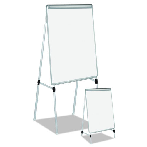 Silver Easy Clean Dry Erase Quad-pod Presentation Easel, 28