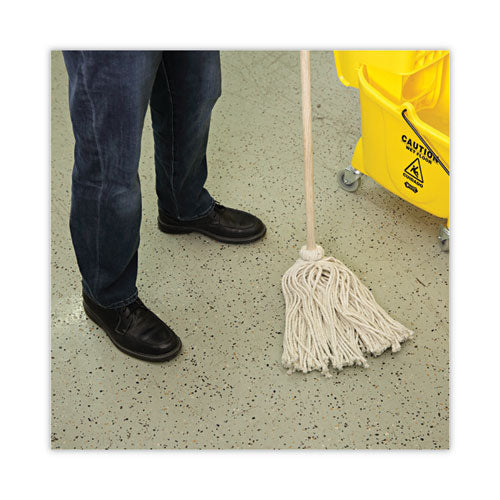 Handle/deck Mops, #16 White Cotton Head, 48