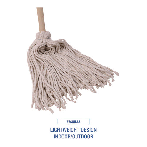 Handle/deck Mops, #20 White Cotton Head, 54