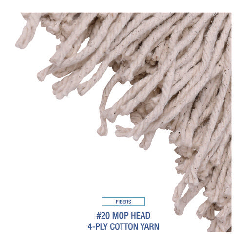 Handle/deck Mops, #20 White Cotton Head, 54