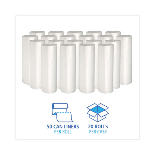 High-density Can Liners, 16 Gal, 6 Mic, 24