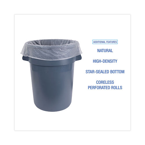 High-density Can Liners, 45 Gal, 11 Mic, 40