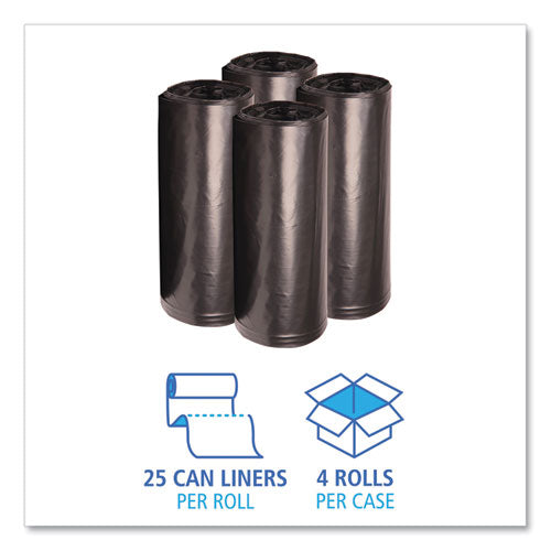 Recycled Low-density Polyethylene Can Liners, 60 Gal, 1.6 Mil, 38