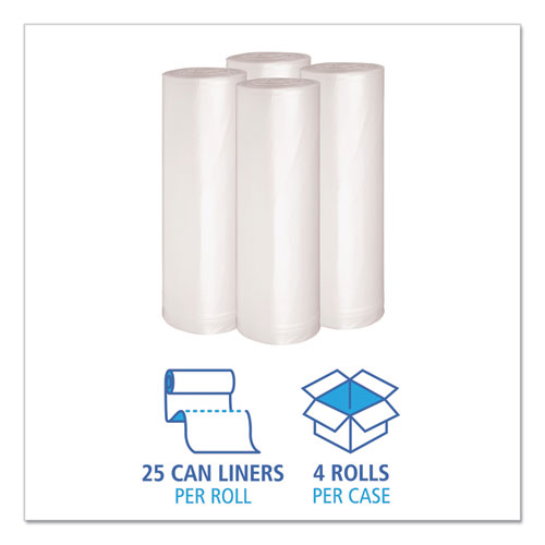 Recycled Low-density Polyethylene Can Liners, 45 Gal, 1.4 Mil, 40