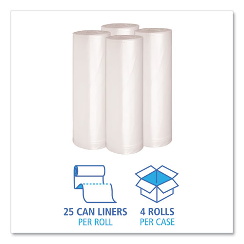 Recycled Low-density Polyethylene Can Liners, 60 Gal, 1.4 Mil, 38