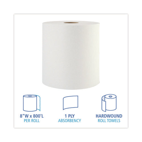 Hardwound Paper Towels, 1-ply, 8
