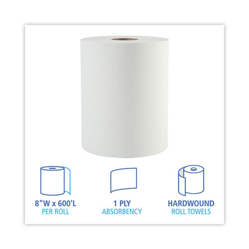 Hardwound Paper Towels, 1-ply, 8