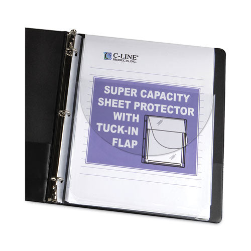 Super Capacity Sheet Protectors With Tuck-in Flap, 200