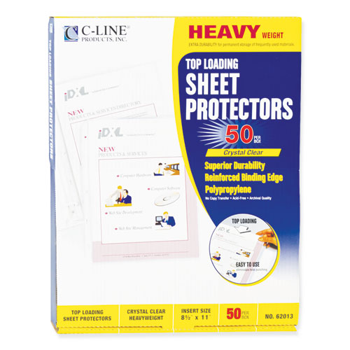 Heavyweight Polypropylene Sheet Protectors, Clear, 2