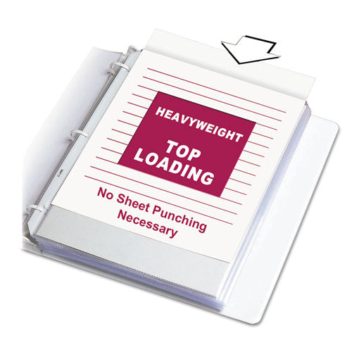 Heavyweight Polypropylene Sheet Protectors, Clear, 2