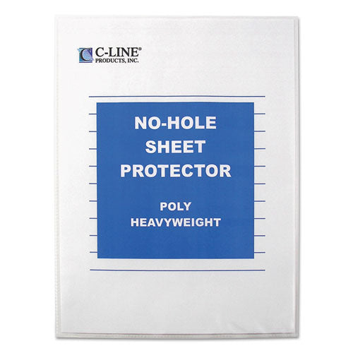 Top-load No-hole Sheet Protectors, Heavyweight, Clear, 2