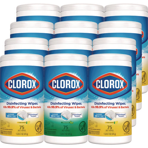 Clorox Disinfecting Wipes, Variety Pack, Fresh Scent and Crisp, 5 pack ct., 425 wipes total