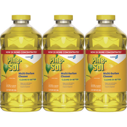 Cloroxpro Multi-surface Cleaner Concentrated, Lemon Fresh Scent, 80 Oz Bottle, 3/carton