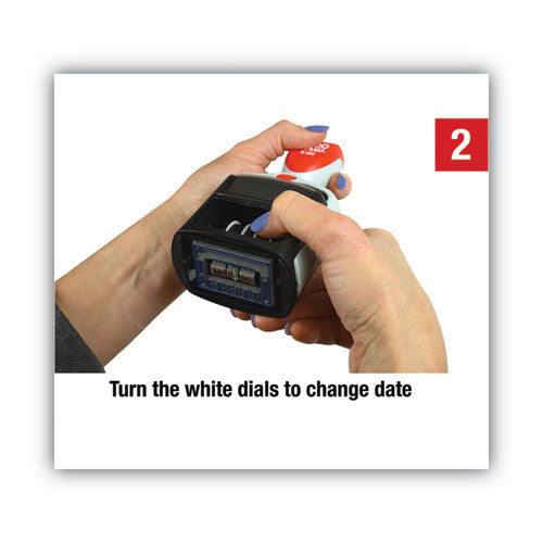 Model S 360 Two-color Message Dater, 1.75 X 1, 