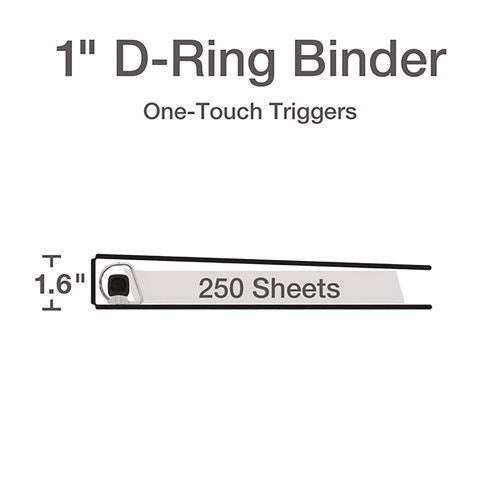 Premier Easy Open Clearvue Locking Slant-d Ring Binder, 3 Rings, 1