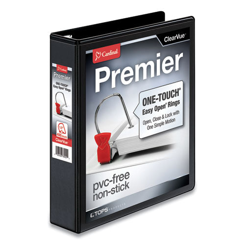 Premier Easy Open Clearvue Locking Slant-d Ring Binder, 3 Rings, 1.5