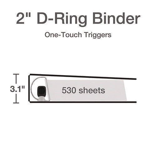Premier Easy Open Clearvue Locking Slant-d Ring Binder, 3 Rings, 2