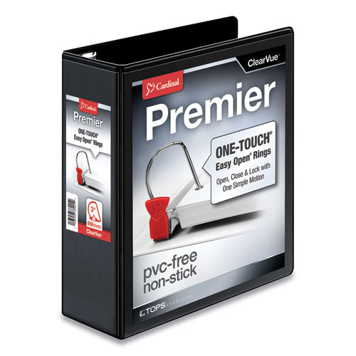 Premier Easy Open Clearvue Locking Slant-d Ring Binder, 3 Rings, 3