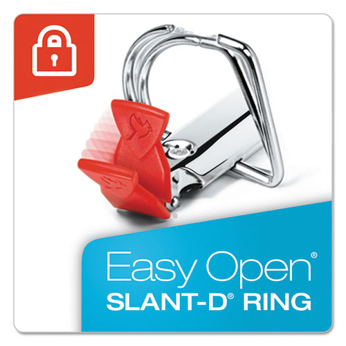 Premier Easy Open Clearvue Locking Slant-d Ring Binder, 3 Rings, 4